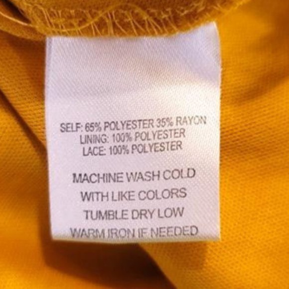 Indigo Rose Women Mustard Yellow Long Sleeve Crew Neck Above Knee Dress Size 2X - Picture 7 of 7